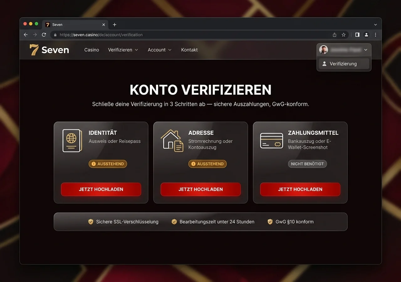 Konto-Verifizierung (KYC) – Seven